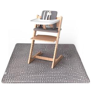 image:imageTiny Twinkle Splat Mat for Under High Chair or Table  44 x 44 Waterproof amp MessProof High Chair Mat for Baby Machine Washable for Mealtime or ArtBeige CheckersLuna