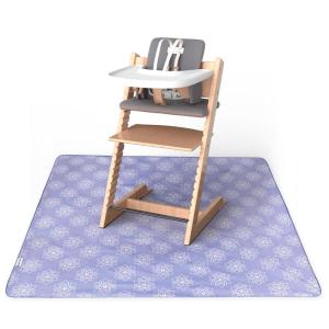 image:imageTiny Twinkle Splat Mat for Under High Chair or Table  44 x 44 Waterproof amp MessProof High Chair Mat for Baby Machine Washable for Mealtime or ArtBeige CheckersLotus