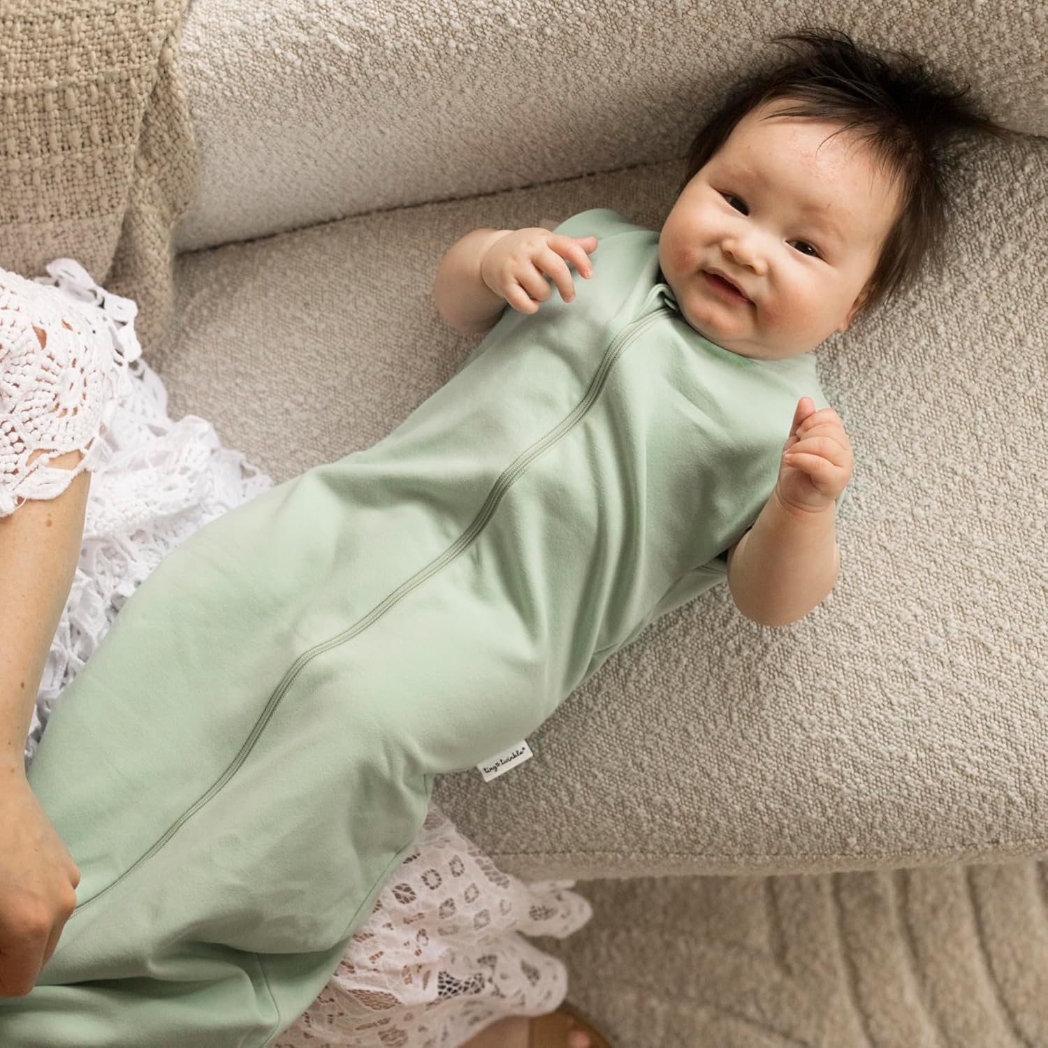 image:imageTiny Twinkle Baby Sleep Sack 612 Months 10 TOG Cotton amp Elastane Wearable Blanket Swaddle Transition MicroFleece Machine Washable OrchidSage