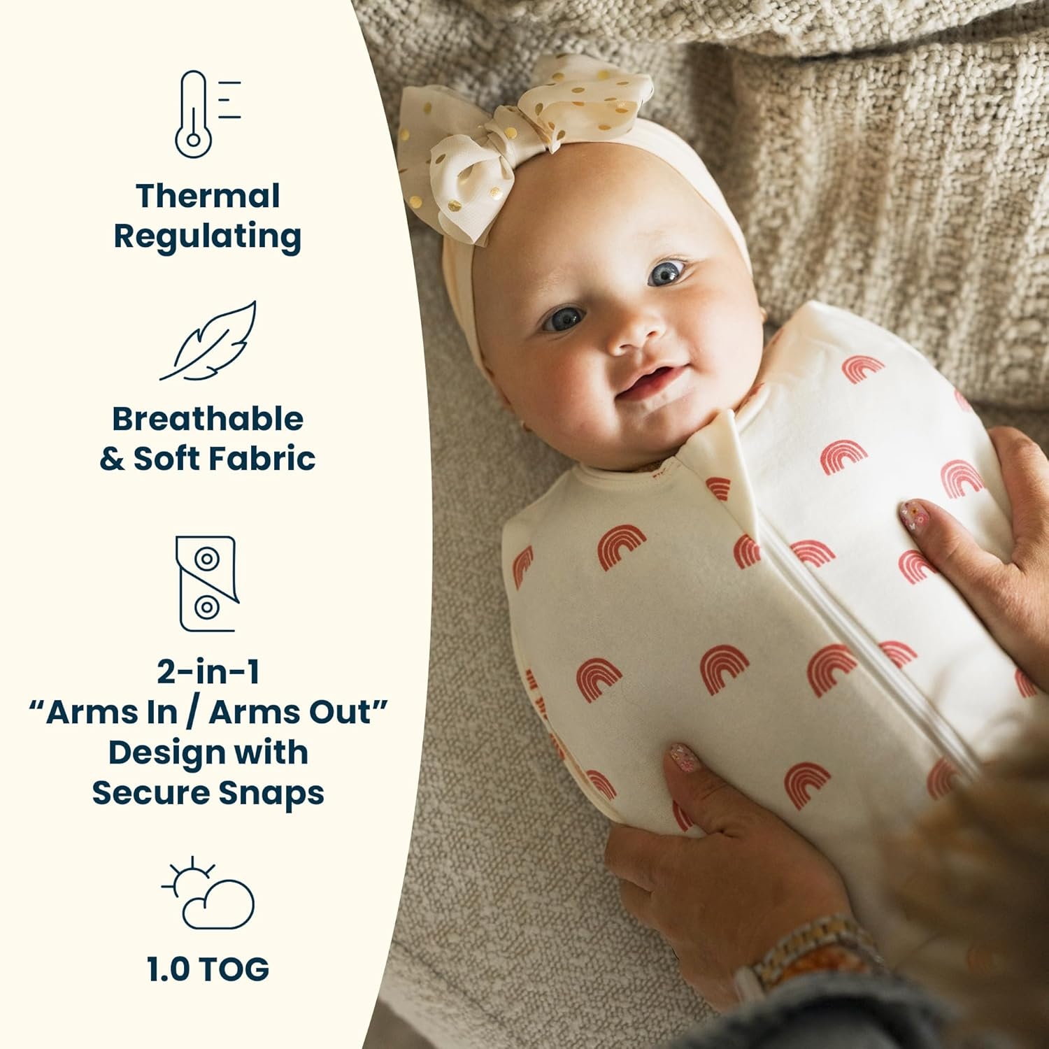 image:imageTiny Twinkle Baby Sleep Sack 612 Months 10 TOG Cotton amp Elastane Wearable Blanket Swaddle Transition MicroFleece Machine Washable OrchidSage Checkers