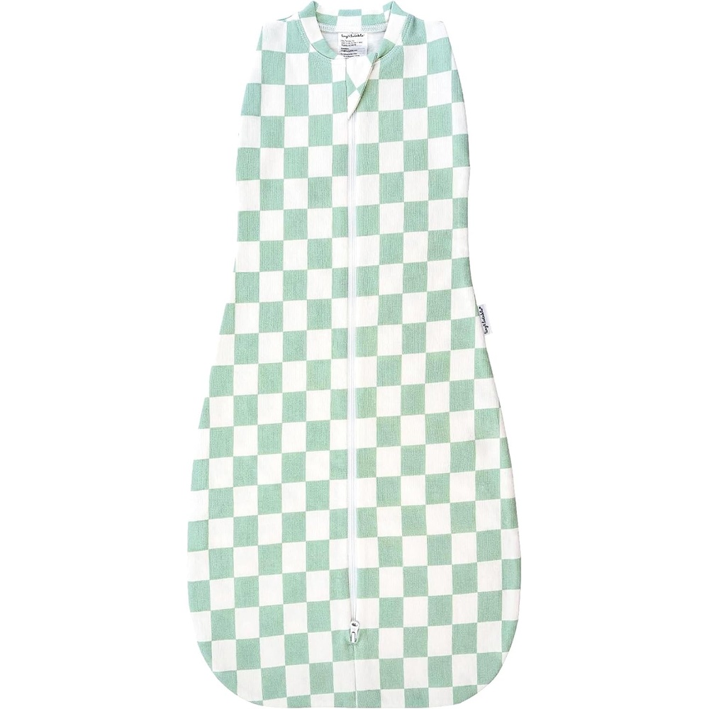 image:imageTiny Twinkle Baby Sleep Sack 612 Months 10 TOG Cotton amp Elastane Wearable Blanket Swaddle Transition MicroFleece Machine Washable OrchidSage Checkers