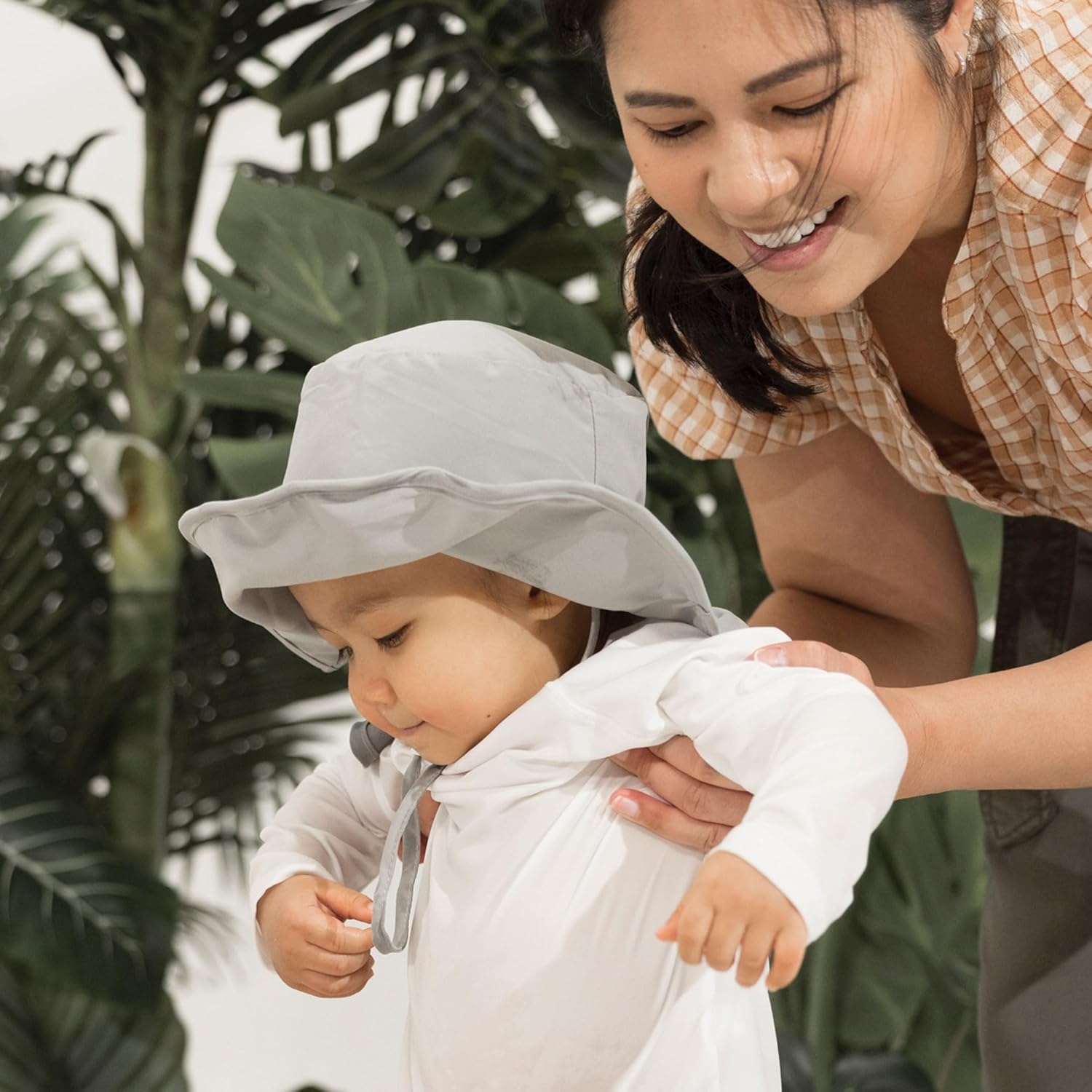 image:imageTiny Twinkle Sun Protection Baby Flap Hat with UPF 50 Sun Protection for Baby and Toddler Boys and Girls Gray