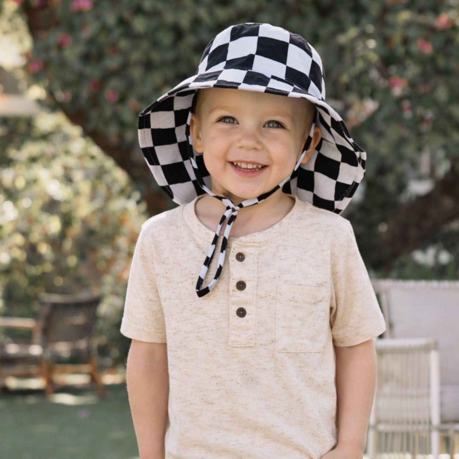 image:imageTiny Twinkle Sun Protection Baby Flap Hat with UPF 50 Sun Protection for Baby and Toddler Boys and GirlsBlack