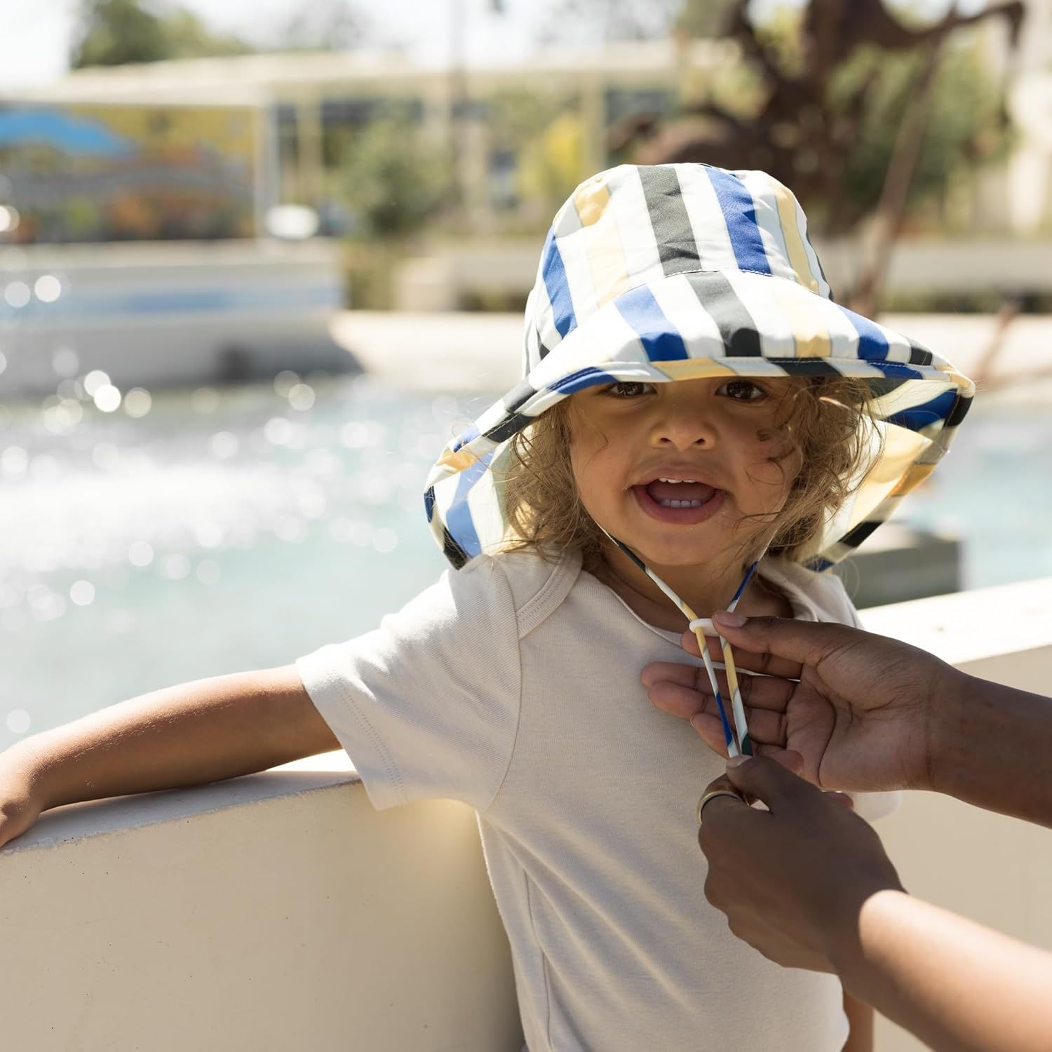 image:imageTiny Twinkle Sun Protection Baby Flap Hat with UPF 50 Sun Protection for Baby and Toddler Boys and GirlsRetro Stripe
