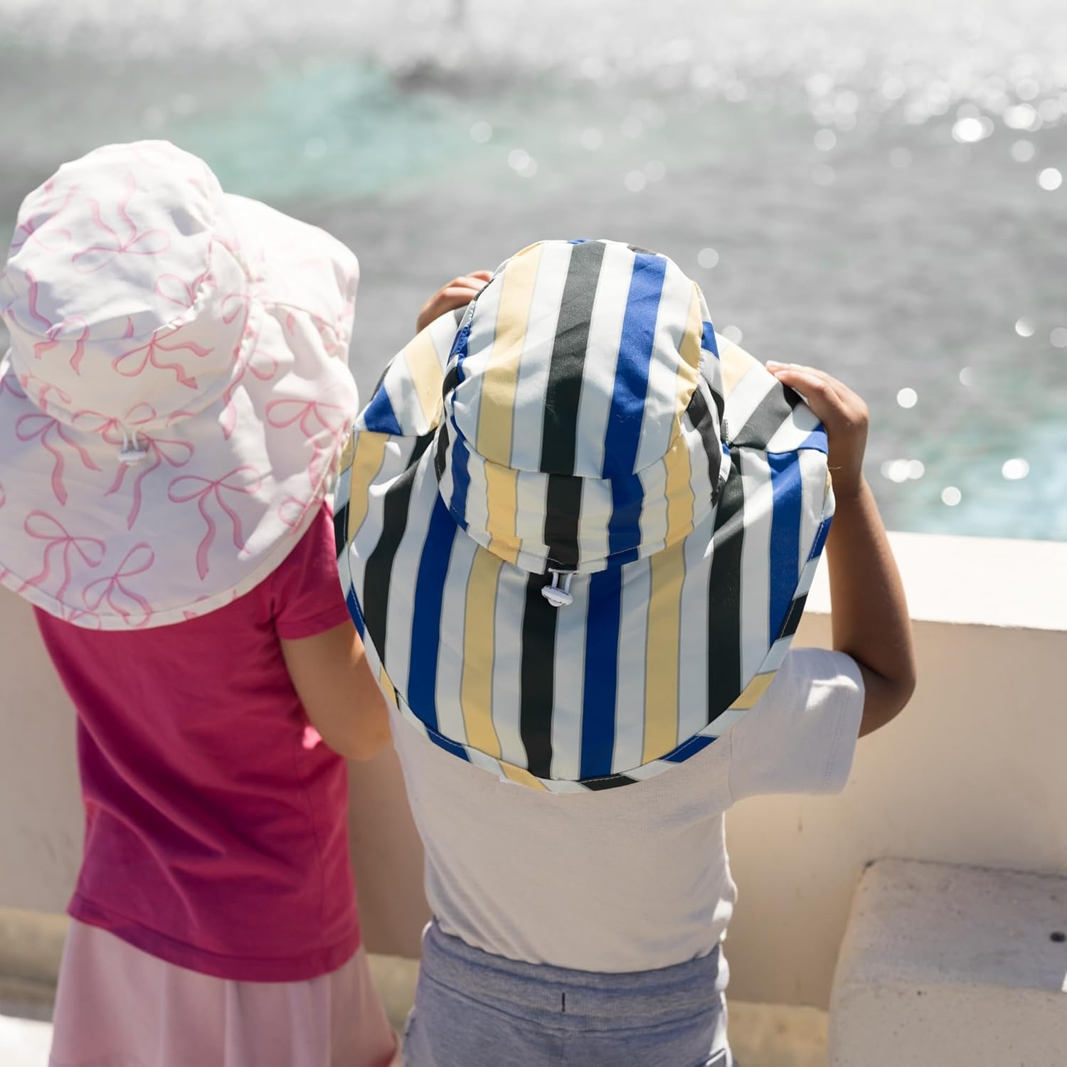 image:imageTiny Twinkle Sun Protection Baby Flap Hat with UPF 50 Sun Protection for Baby and Toddler Boys and GirlsRetro Stripe