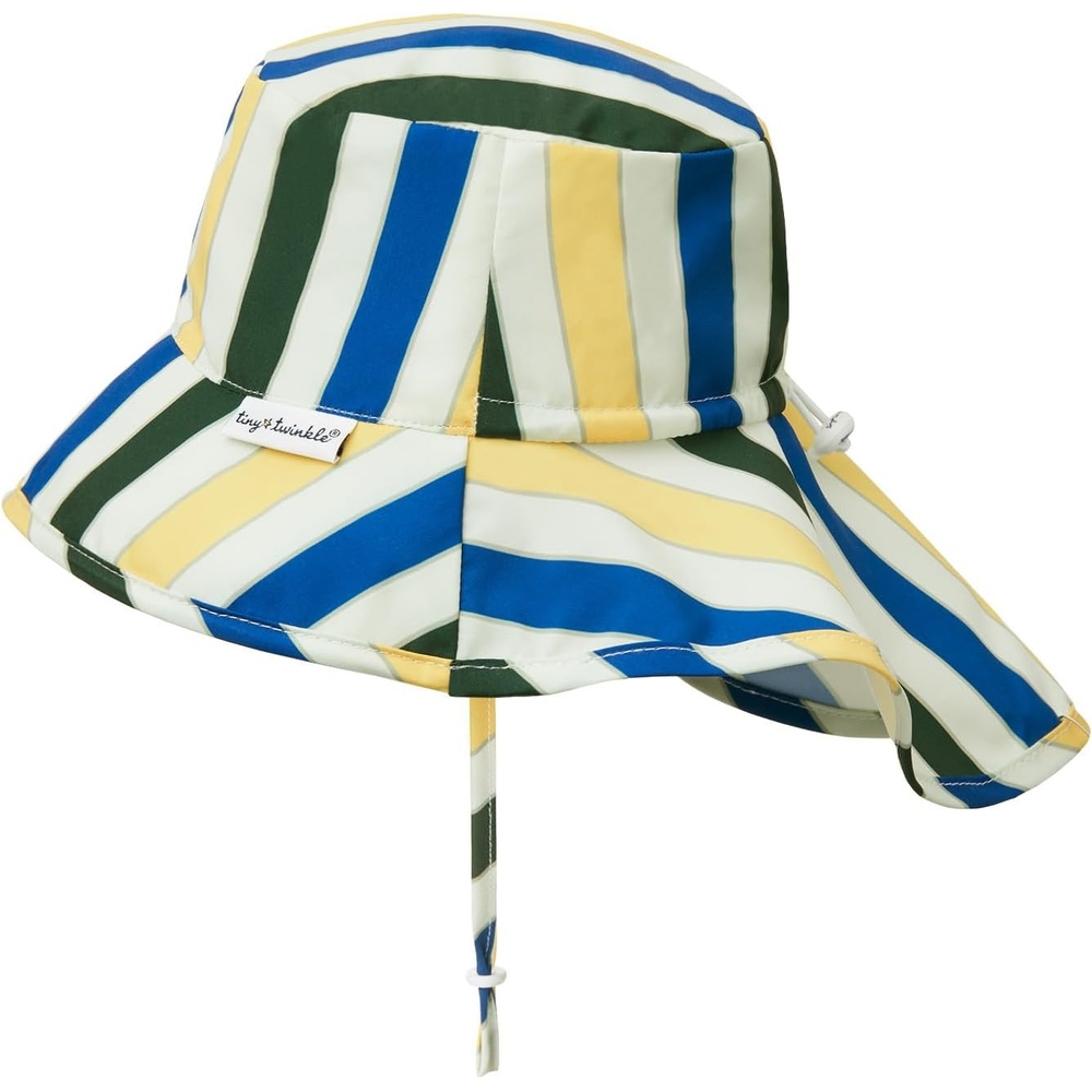 image:imageTiny Twinkle Sun Protection Baby Flap Hat with UPF 50 Sun Protection for Baby and Toddler Boys and GirlsRetro Stripe