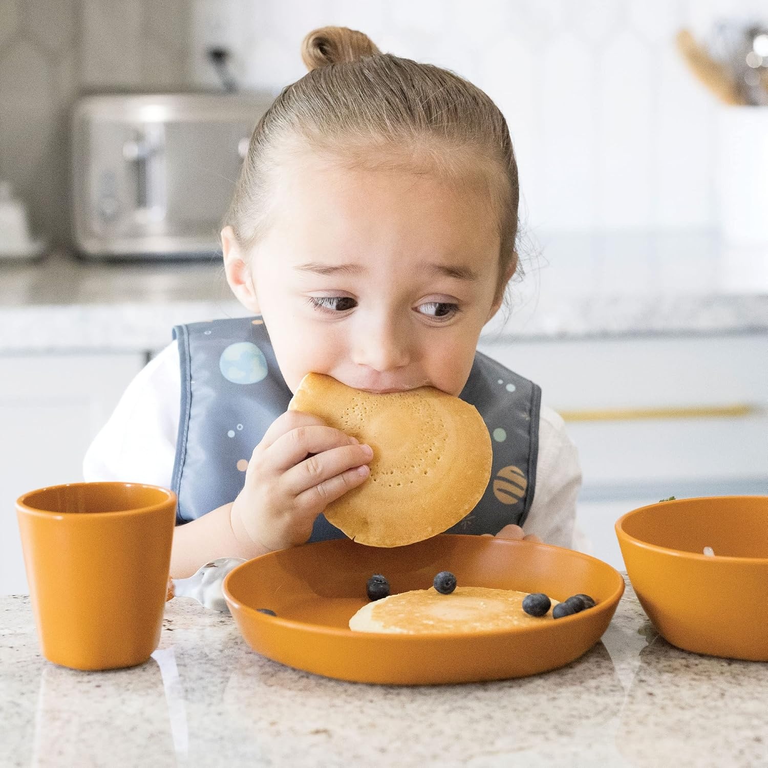 image:imageTiny Twinkle Tableware 3 Pack Dish Set BPAFree Cups Plates and Bowls Sets For Kids and Toddlers Polypropylene Plastic Dinnerware Set Sage Charcoal IceBlue PlateSand Cinnamon TaupePlate