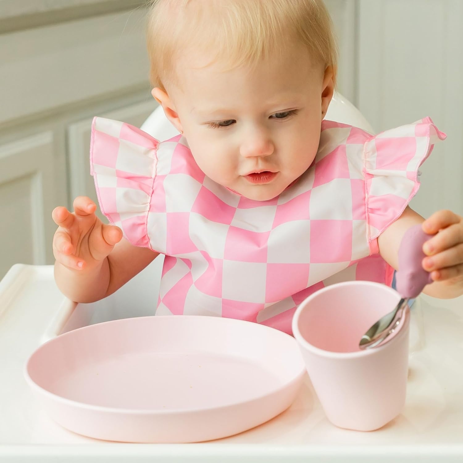 image:imageTiny Twinkle Tableware 3 Pack Dish Set BPAFree Cups Plates and Bowls Sets For Kids and Toddlers Polypropylene Plastic Dinnerware Set Sage Charcoal IceBlue PlateRose Peach LilacPlate