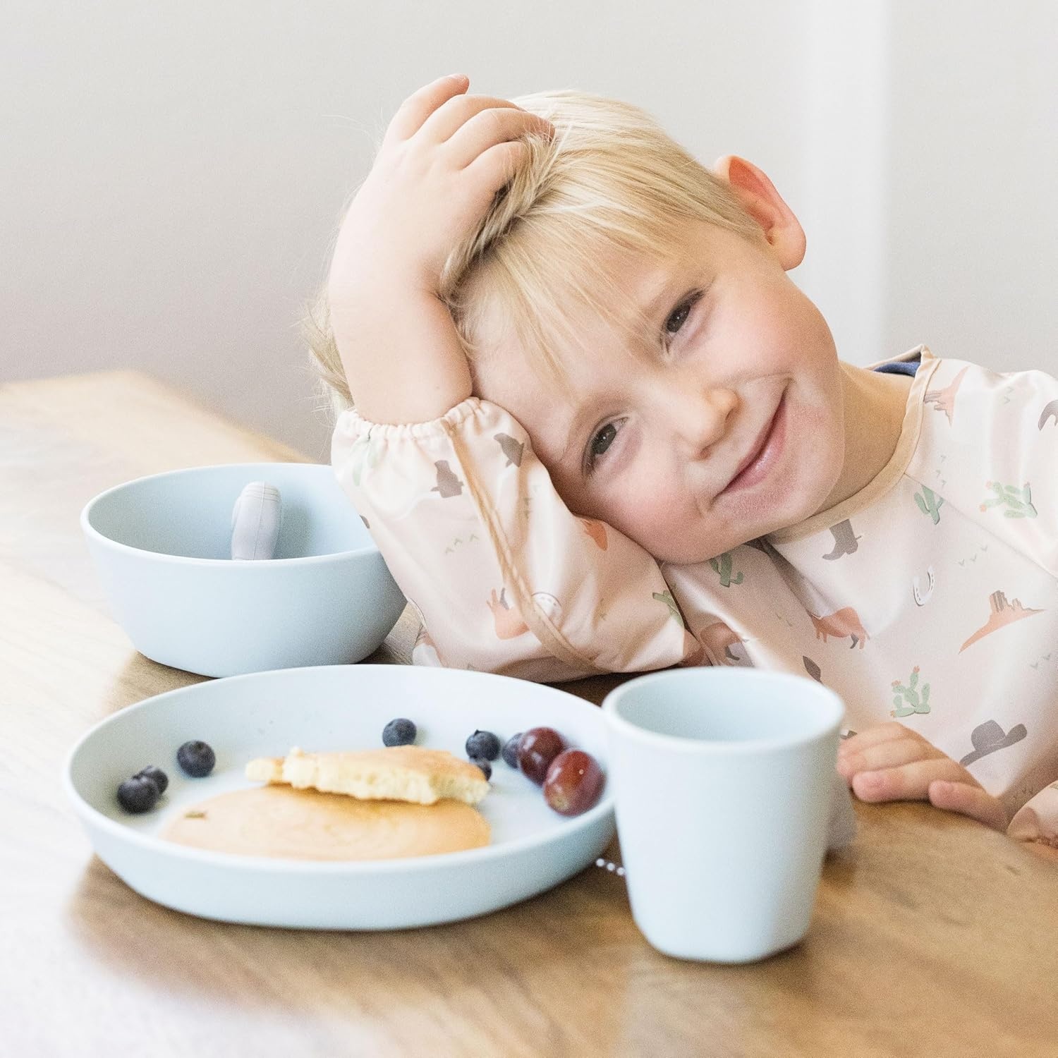 image:imageTiny Twinkle Tableware 3 Pack Dish Set BPAFree Cups Plates and Bowls Sets For Kids and Toddlers Polypropylene Plastic Dinnerware Set Sage Charcoal IceBlue PlateRose Peach LilacPlate