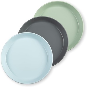 image:imageTiny Twinkle Tableware 3 Pack Dish Set BPAFree Cups Plates and Bowls Sets For Kids and Toddlers  Polypropylene Plastic Dinnerware Set Sage Charcoal IceBlue PlateSage  Charcoal  IceBluePlate