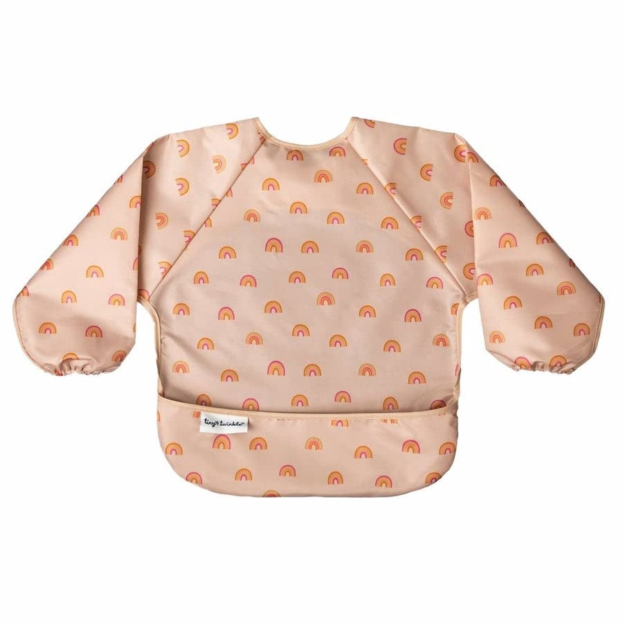 image:imageTiny Twinkle Long Sleeve Bib for Babies amp Toddlers Waterproof Smock Bib for Eating Machine Washable amp MessProof Feeding Essentials Newborn Shower Gift Santa 624MBoho Rainbow