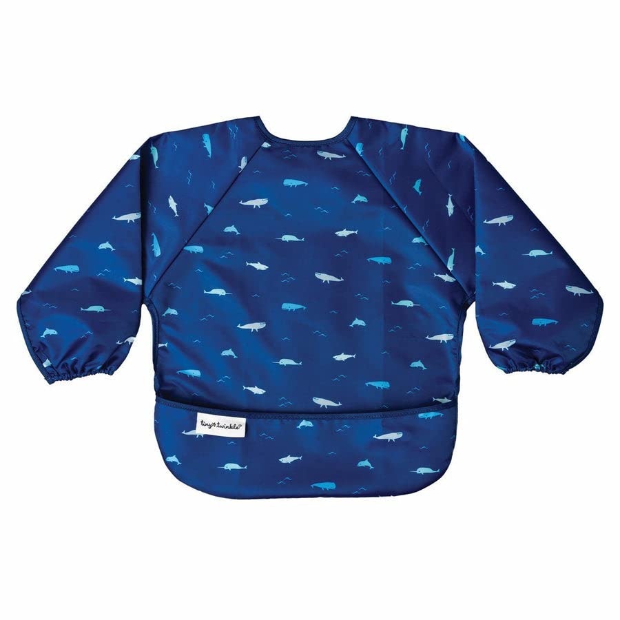 image:imageTiny Twinkle Long Sleeve Bib for Babies amp Toddlers Waterproof Smock Bib for Eating Machine Washable amp MessProof Feeding Essentials Newborn Shower Gift Santa 624MOcean Life