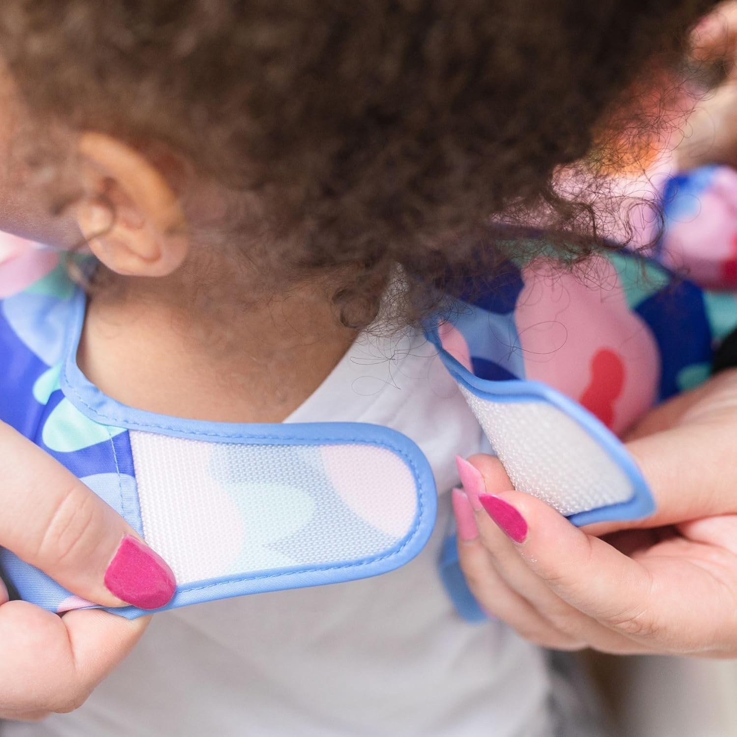 image:imageTiny Twinkle Long Sleeve Bib for Babies amp Toddlers Waterproof Smock Bib for Eating Machine Washable amp MessProof Feeding Essentials Newborn Shower Gift Santa 624MFloral Blue