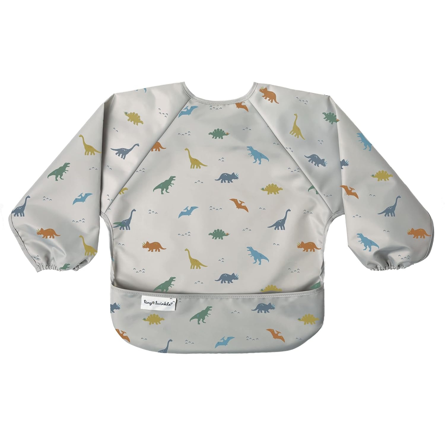 image:imageTiny Twinkle Long Sleeve Bib for Babies amp Toddlers Waterproof Smock Bib for Eating Machine Washable amp MessProof Feeding Essentials Newborn Shower Gift Santa 624MDinosaur