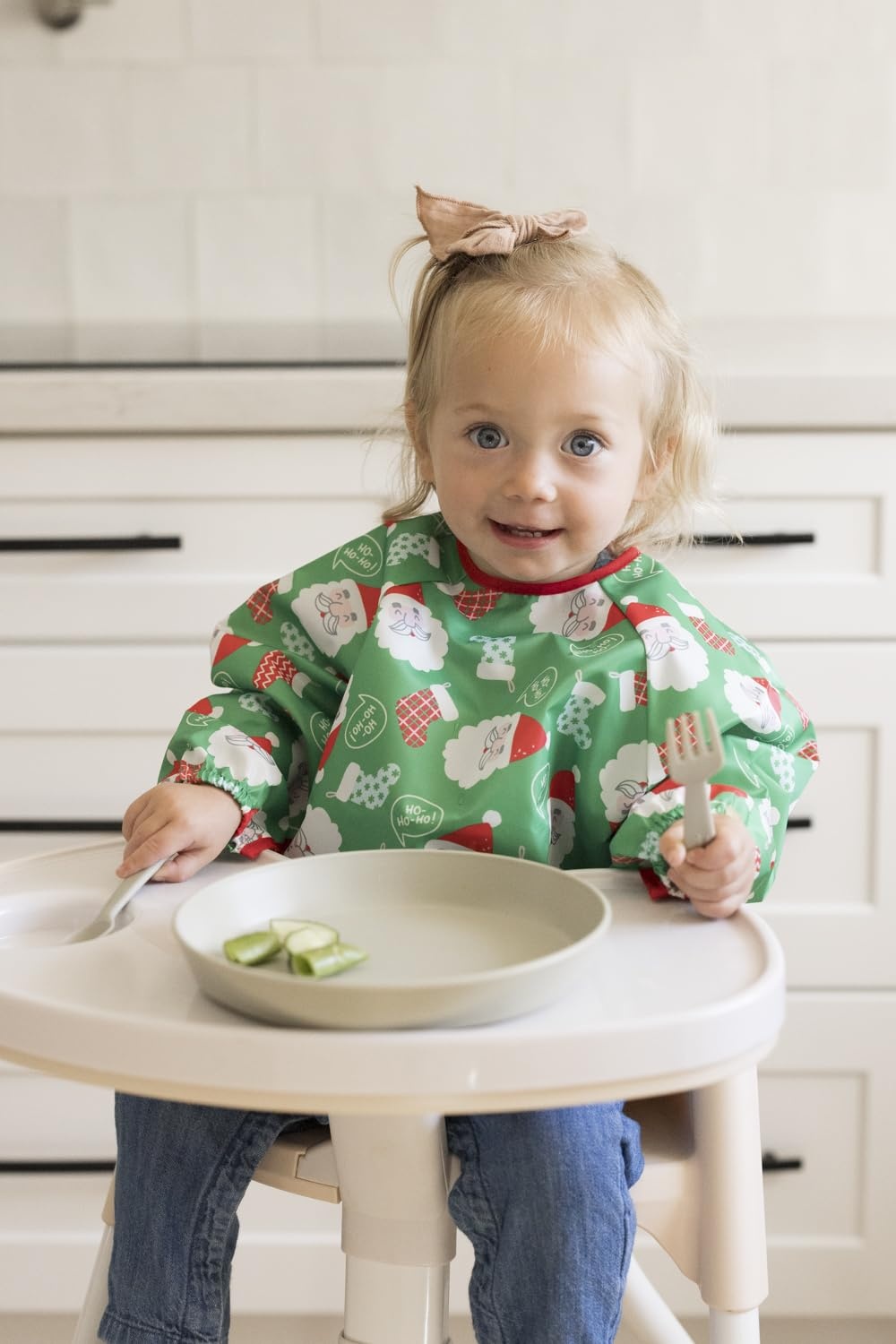 image:imageTiny Twinkle Long Sleeve Bib for Babies amp Toddlers Waterproof Smock Bib for Eating Machine Washable amp MessProof Feeding Essentials Newborn Shower Gift Santa 624MSanta