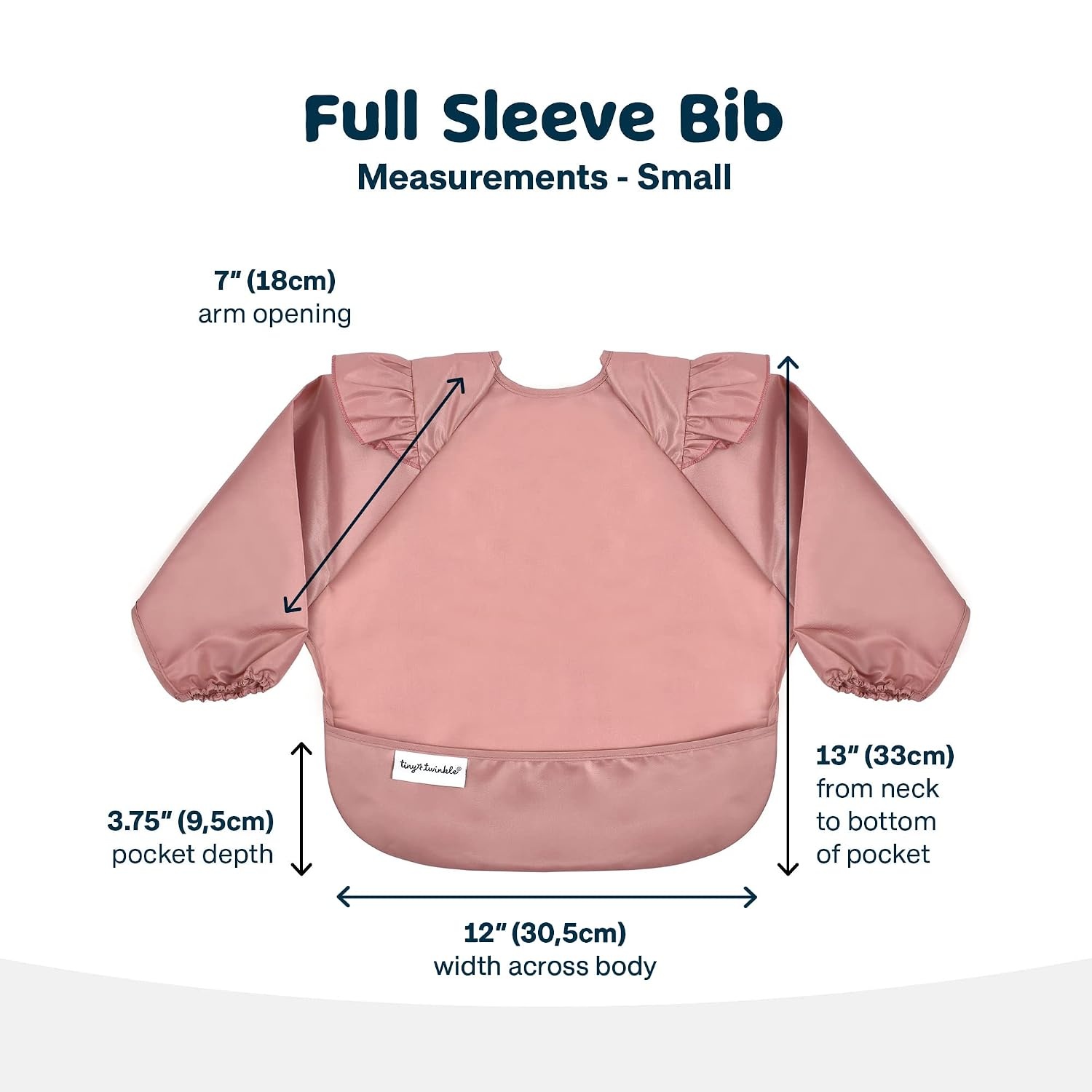 image:imageTiny Twinkle Long Sleeve Bib for Babies amp Toddlers Waterproof Smock Bib for Eating Machine Washable amp MessProof Feeding Essentials Newborn Shower Gift Santa 624MOgbk Checkers