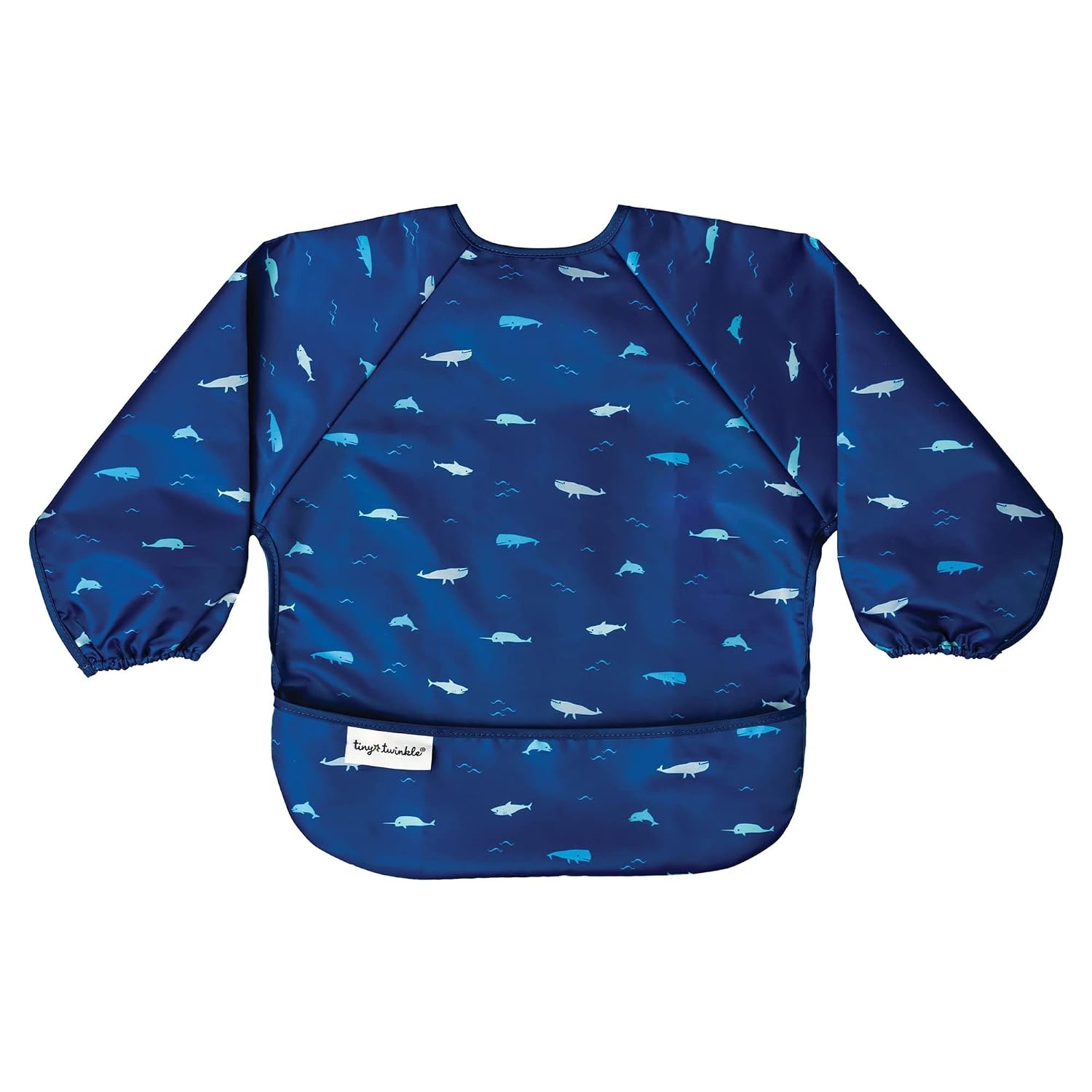 image:imageTiny Twinkle Long Sleeve Bib for Babies amp Toddlers Waterproof Smock Bib for Eating Machine Washable amp MessProof Feeding Essentials Newborn Shower Gift Santa 624MOcean Life