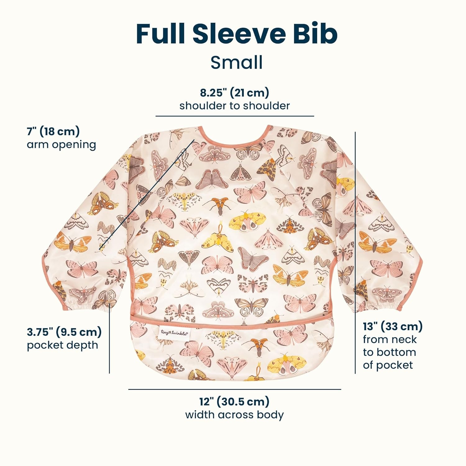 image:imageTiny Twinkle Long Sleeve Bib for Babies amp Toddlers Waterproof Smock Bib for Eating Machine Washable amp MessProof Feeding Essentials Newborn Shower Gift Santa 624MFlutter