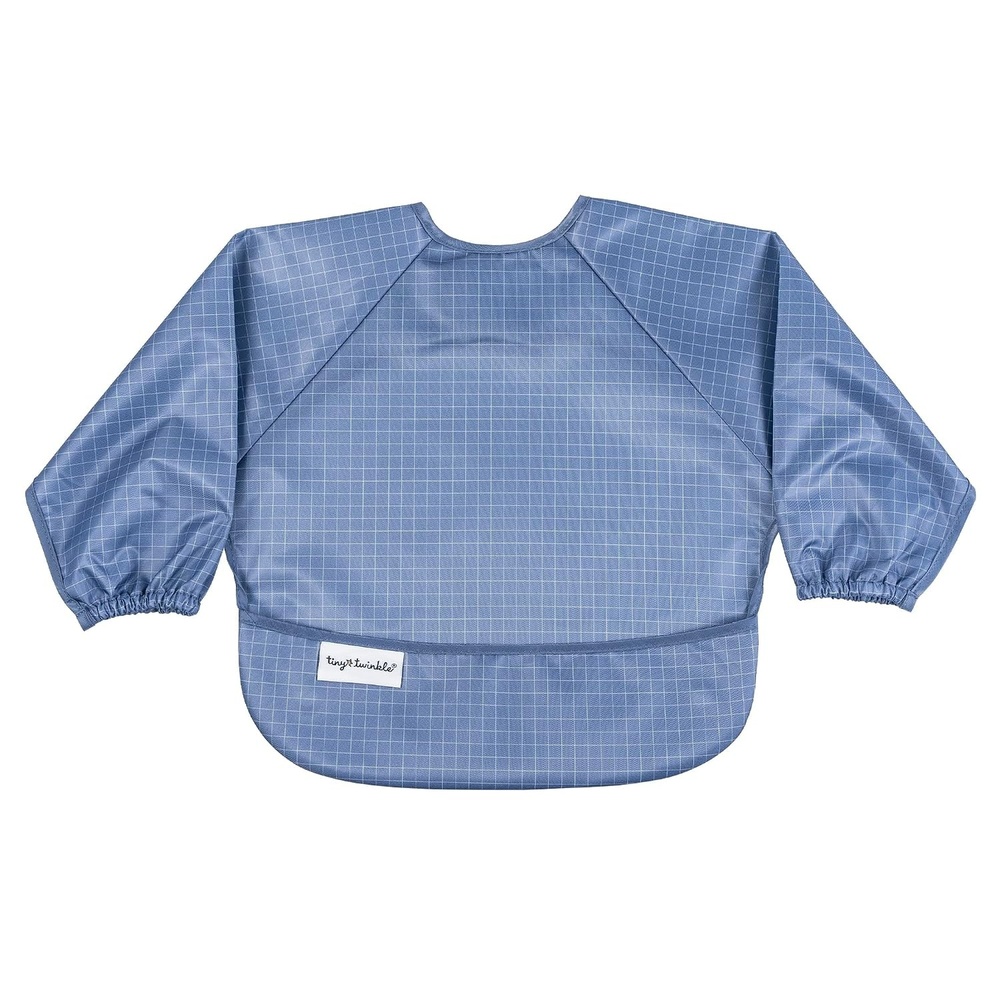 image:imageTiny Twinkle Long Sleeve Bib for Babies amp Toddlers Waterproof Smock Bib for Eating Machine Washable amp MessProof Feeding Essentials Newborn Shower Gift Santa 624MGrid