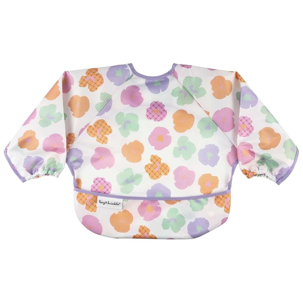 image:imageTiny Twinkle Long Sleeve Bib for Babies amp Toddlers Waterproof Smock Bib for Eating Machine Washable amp MessProof Feeding Essentials Newborn Shower Gift Santa 624MFloral Pop