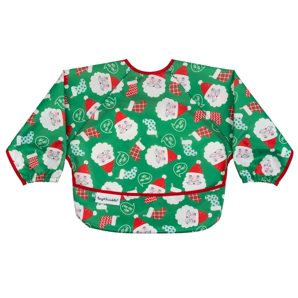 image:imageTiny Twinkle Long Sleeve Bib for Babies amp Toddlers Waterproof Smock Bib for Eating Machine Washable amp MessProof Feeding Essentials Newborn Shower Gift Santa 624MSanta