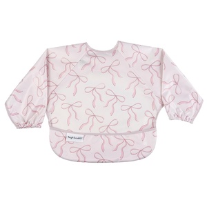 image:imageTiny Twinkle Long Sleeve Bib for Babies amp Toddlers  Waterproof Smock Bib for Eating  Machine Washable amp MessProof Feeding Essentials  Newborn Shower Gift Santa 624MBows