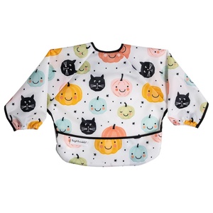 image:imageTiny Twinkle Long Sleeve Bib for Babies amp Toddlers  Waterproof Smock Bib for Eating  Machine Washable amp MessProof Feeding Essentials  Newborn Shower Gift Santa 624MPumpkins