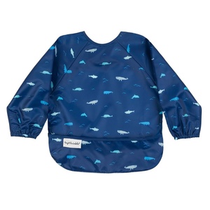 image:imageTiny Twinkle Long Sleeve Bib for Babies amp Toddlers  Waterproof Smock Bib for Eating  Machine Washable amp MessProof Feeding Essentials  Newborn Shower Gift Santa 624MOcean Life