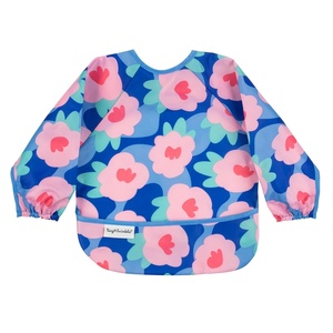 image:imageTiny Twinkle Long Sleeve Bib for Babies amp Toddlers  Waterproof Smock Bib for Eating  Machine Washable amp MessProof Feeding Essentials  Newborn Shower Gift Santa 624MFloral Blue