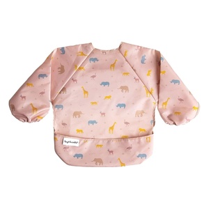 image:imageTiny Twinkle Long Sleeve Bib for Babies amp Toddlers  Waterproof Smock Bib for Eating  Machine Washable amp MessProof Feeding Essentials  Newborn Shower Gift Santa 624MPetite Safari